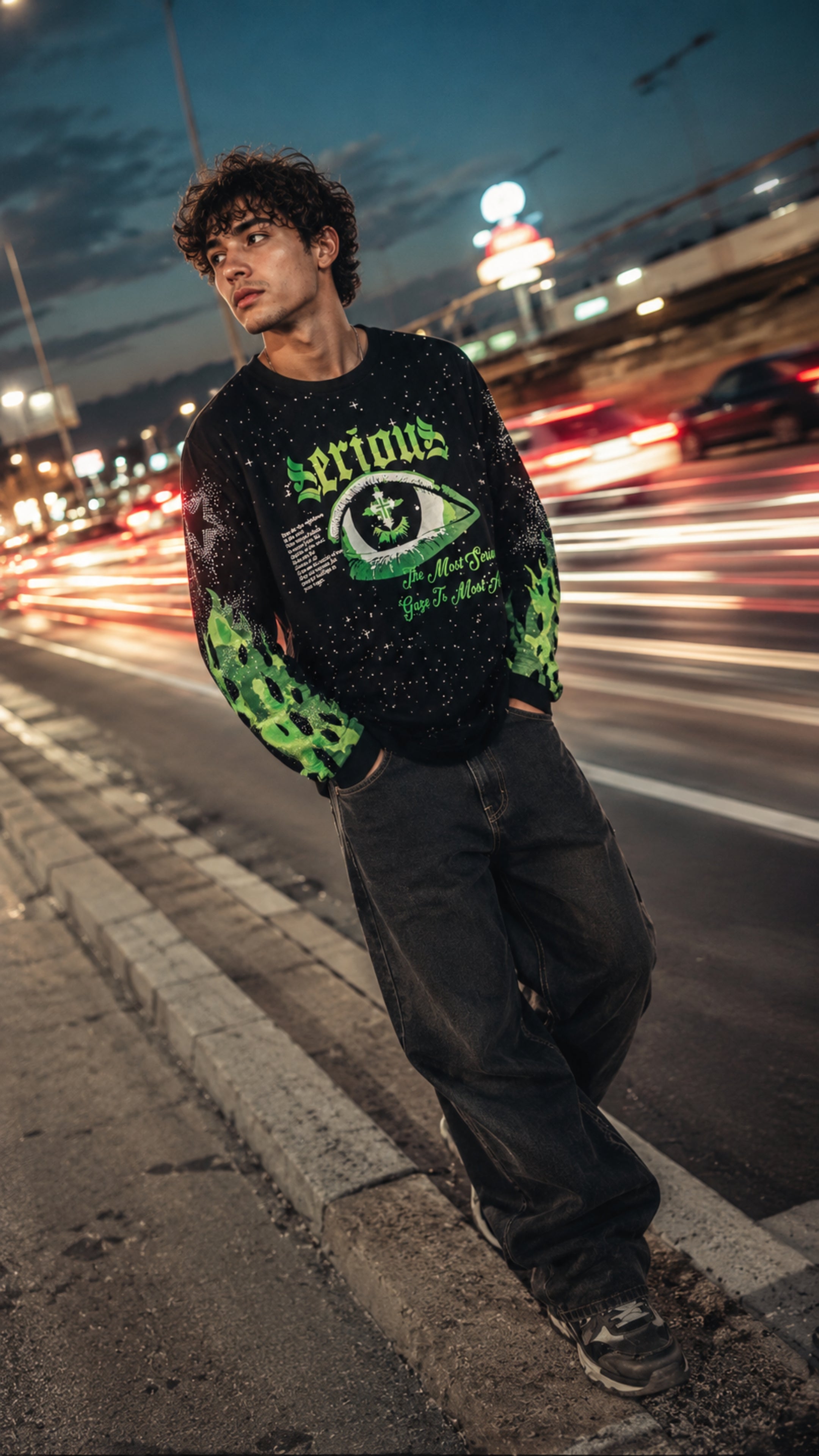 SERIOUS EYE RHINESTONE TEE