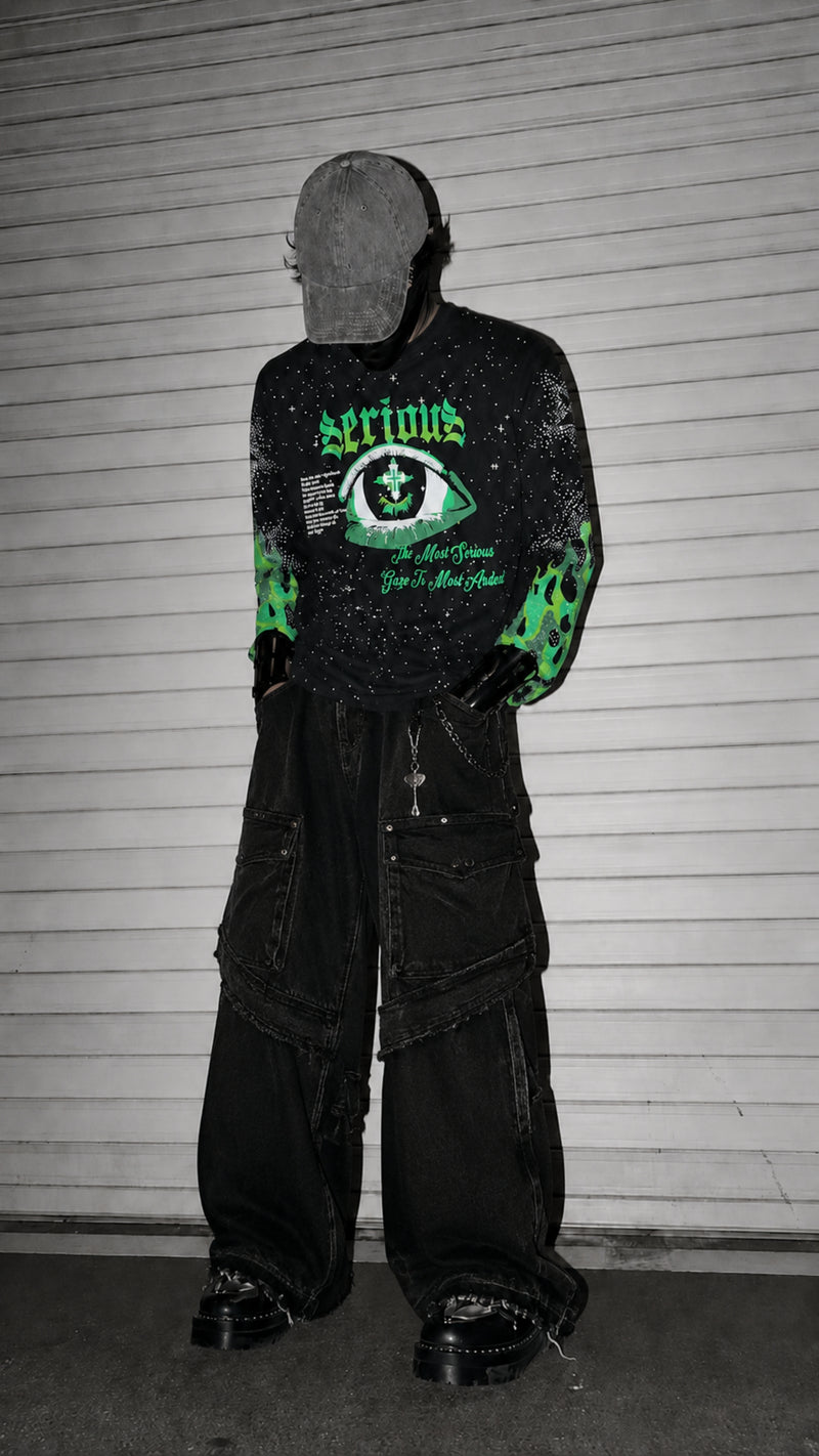SERIOUS EYE RHINESTONE TEE