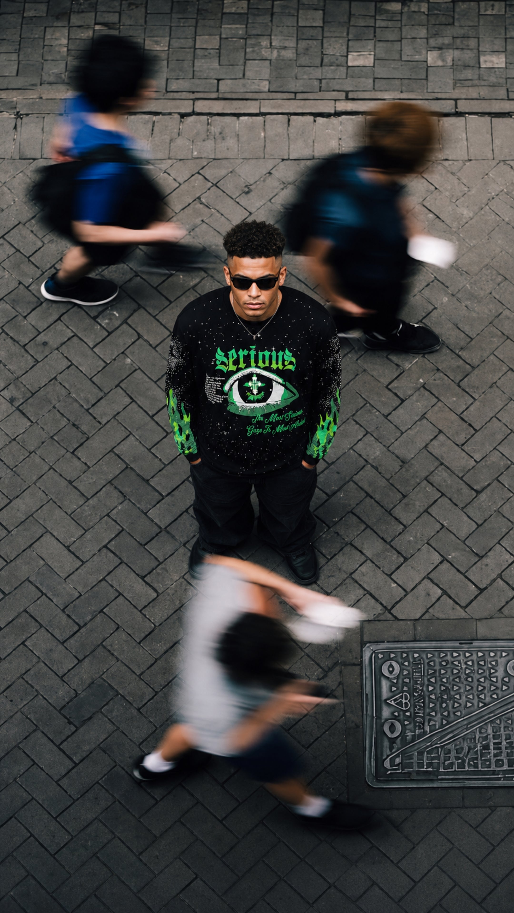 SERIOUS EYE RHINESTONE TEE