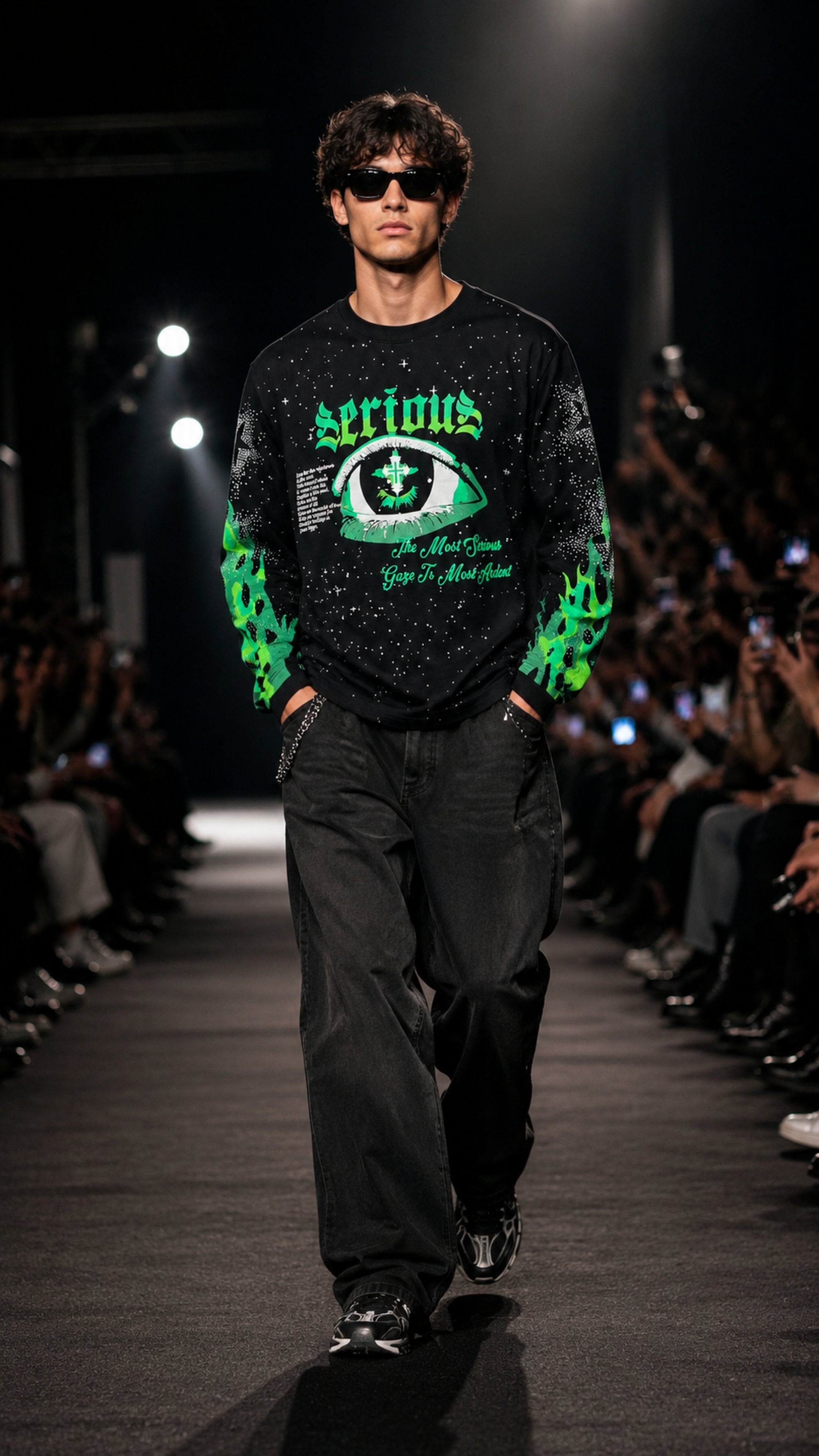 SERIOUS EYE RHINESTONE TEE
