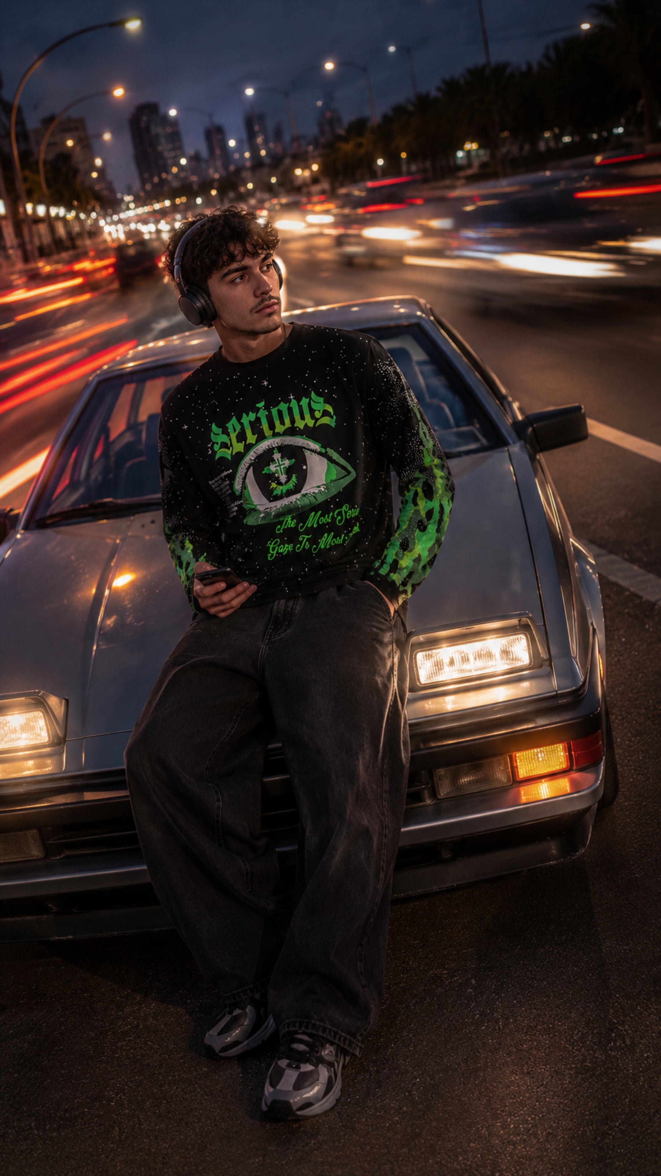 SERIOUS EYE RHINESTONE TEE