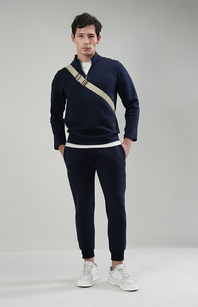 Cozy Polo Sweatshirt For Men