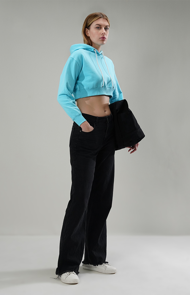 Steezy Cropped Hoodie for Women